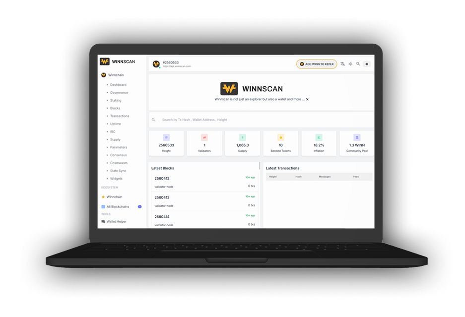 winn testnet explorer